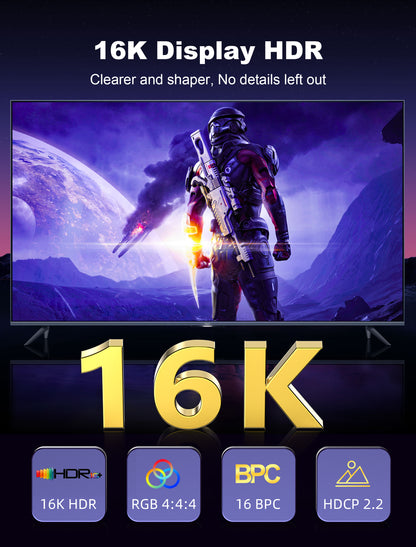 GenuineXER 16K DisplayPort Cable 2.1 80Gbps DP to DP – Supports 16K@60Hz, 8K@120Hz, 4K@240Hz, HDR, G-Sync, FreeSync, Nylon Braided, Gold-Plated for Laptop PC, HDTV, Projectors, Gaming Monitor | 2 Meter