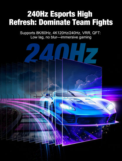 GenuineXER AOC 8K HDMI 2.1 Cable Active Optical, 48Gbps 8K@60Hz 4K@120Hz VRR ALLM eARC Dolby Atmos Gaming TV Projector Ultra High Speed | 10 Meter