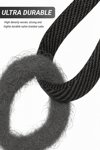 4-in-1 Fast Charging Cable | Up to 65W & 27W PD, 6A Power, 480Mbps Data Sync | Metal Shell, Braided Cable, 205 NSC Gold Connectors | USB-C to C, USB-C to USB-A, USB-C to Lightning, USB-A to Lightning | 1.2 Meter