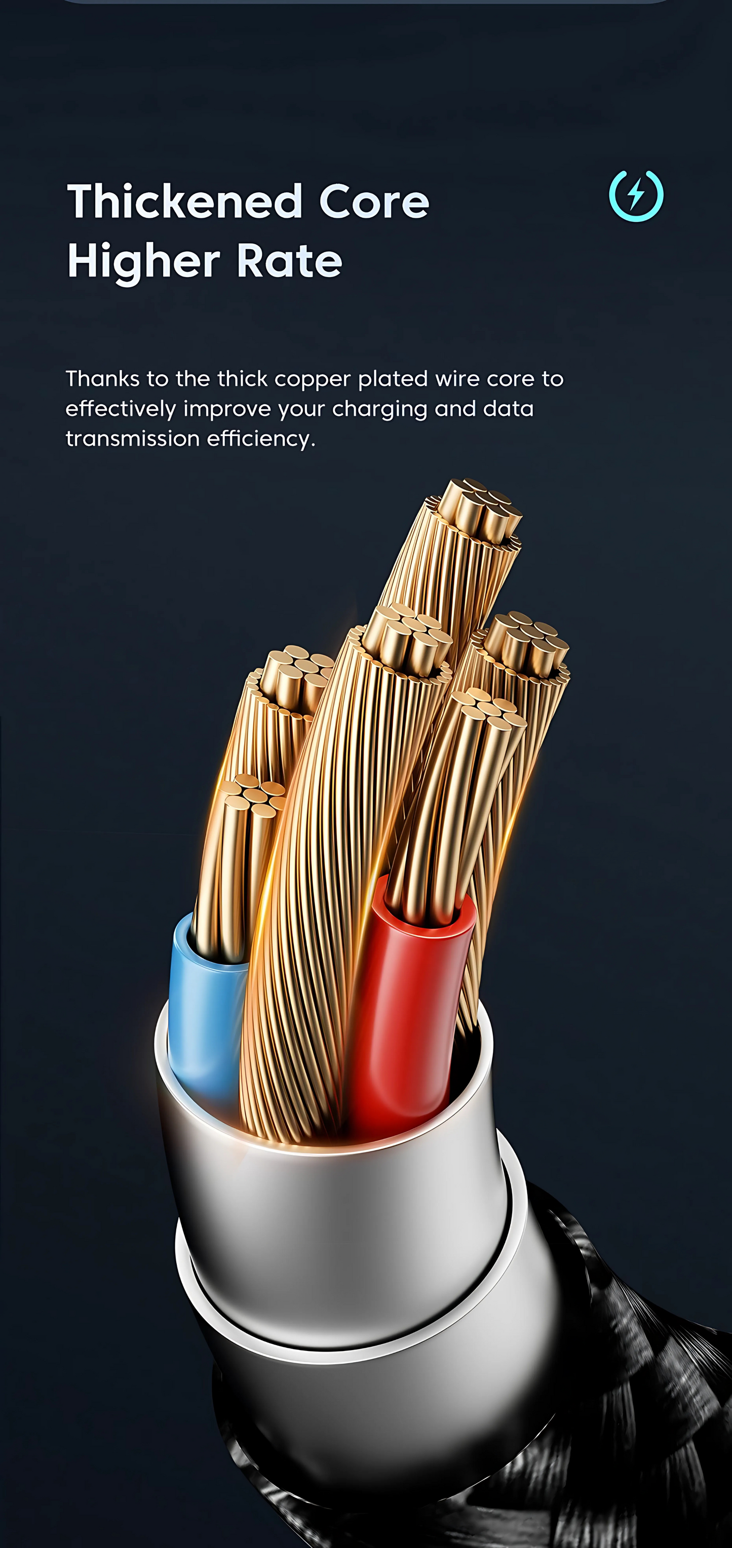 GenuineXER USB-A to Type-C Cable | 60W Fast Charging & 480Mbps Data Sync | Cotton Braided USB-C Cable with LED Light Indicator | Aluminium Alloy Shell, Durable & Safe Charging | 1 Meter