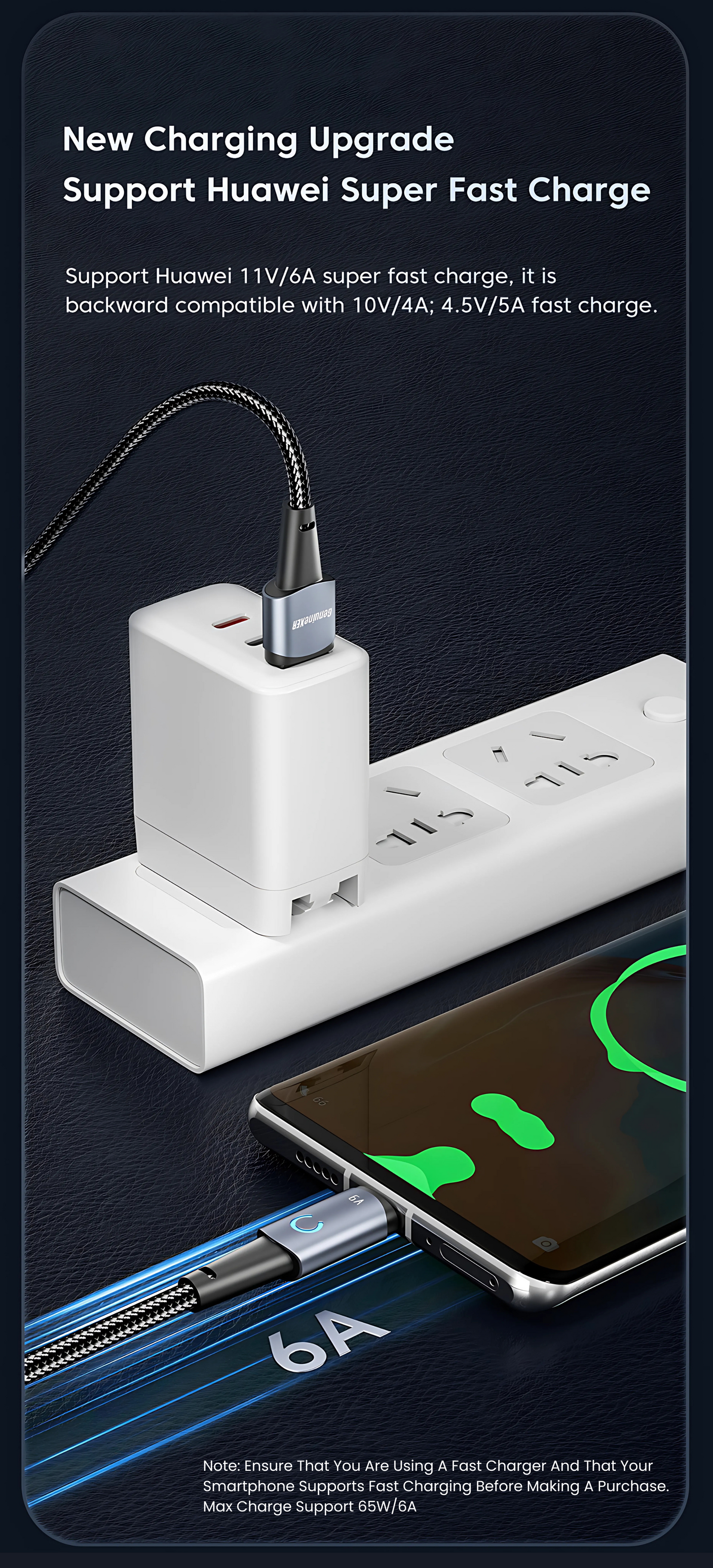 GenuineXER USB-A to Type-C Cable | 60W Fast Charging & 480Mbps Data Sync | Cotton Braided USB-C Cable with LED Light Indicator | Aluminium Alloy Shell, Durable & Safe Charging | 1 Meter